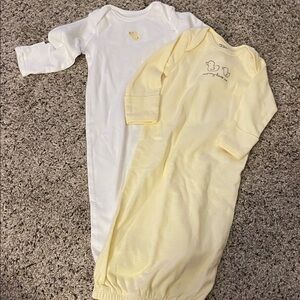 Carters Set of 2 Baby Gowns - White and Yellow